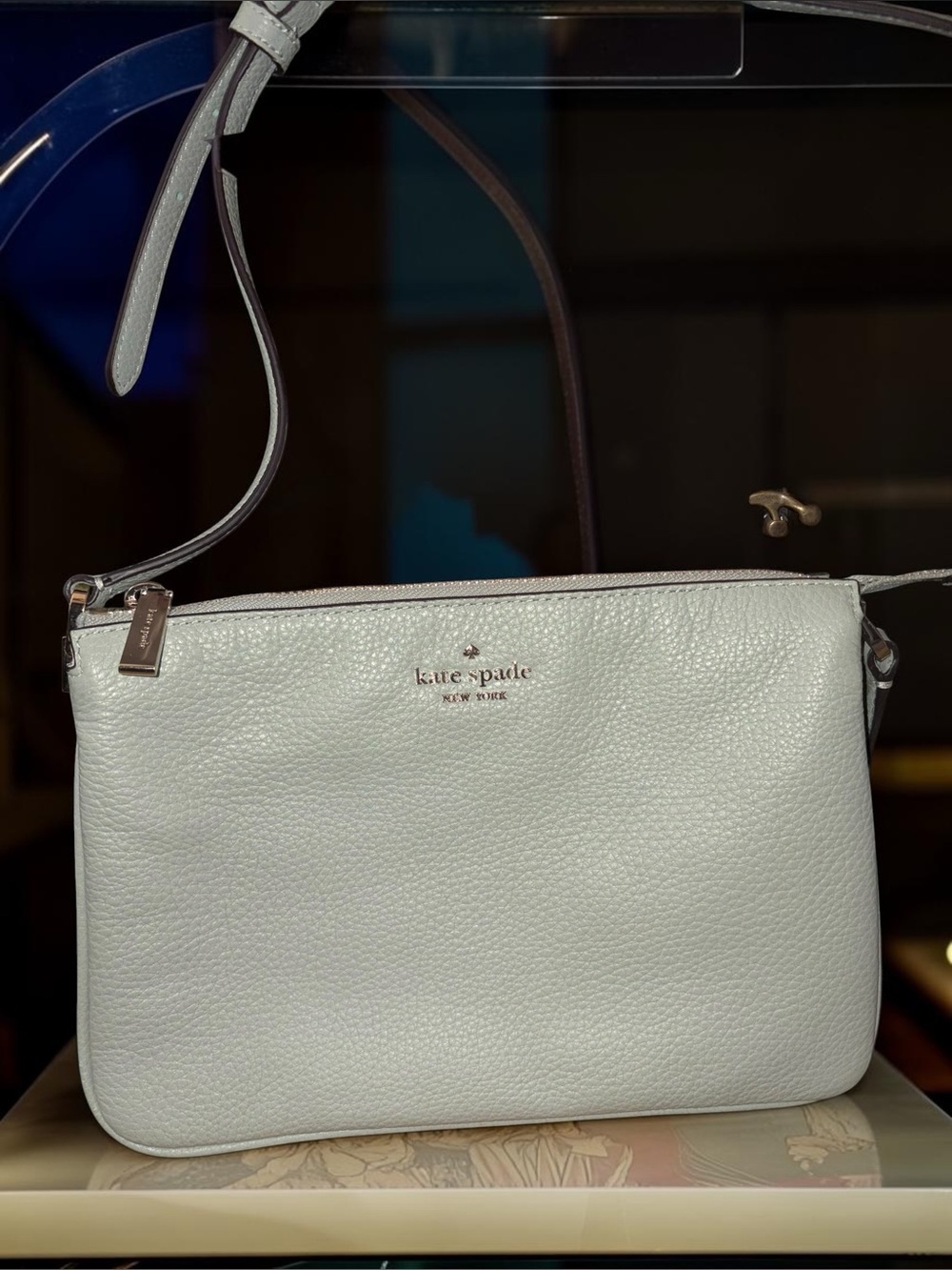 kate spade Mint Green Pebbled Leather Crossbody Bag